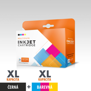 Sada 2ks inkoustových kazet č. 305XL - černá + barevná - kompatibilní - pro HP